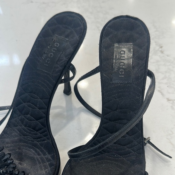 Gucci Black Heeled Sandals with Stiletto Heel - Picture 4 of 10